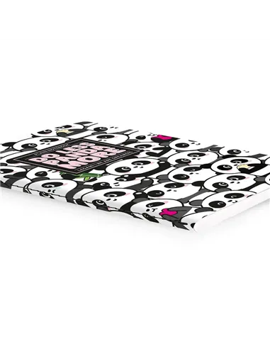 Cahier Ligné A6 à Couverture Rigide Illustrée - Panda - Legami