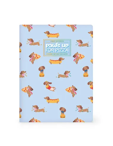 Cahier Ligné B5 à Couverture Rigide Illustrée - Dog pizza - Legami
