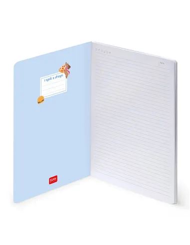 Cahier Ligné B5 à Couverture Rigide Illustrée - Dog pizza - Legami