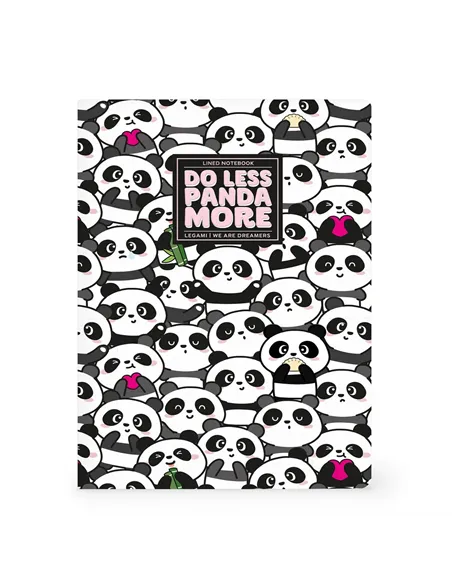 Cahier Ligné B5 à Couverture Rigide Illustrée - Panda - Legami