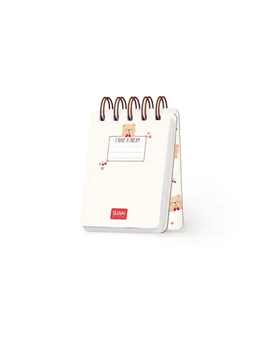 Cahier Ligné à Couverture Rigide Illustrée - Teddy Bear - Bloc-mémo - Avec Spirale - Legami