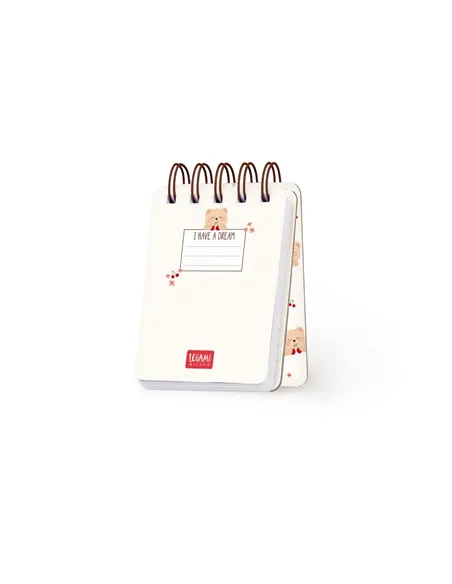 Cahier Ligné à Couverture Rigide Illustrée - Teddy Bear - Bloc-mémo - Avec Spirale - Legami
