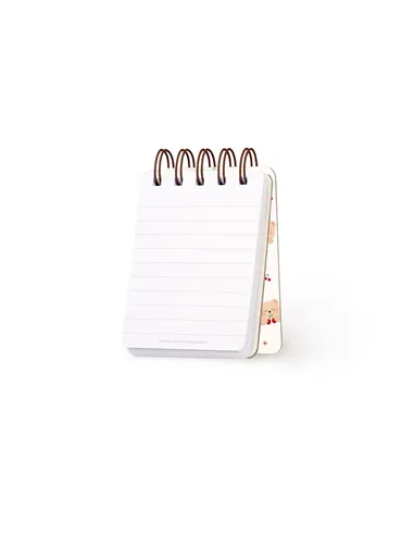 Cahier Ligné à Couverture Rigide Illustrée - Teddy Bear - Bloc-mémo - Avec Spirale - Legami