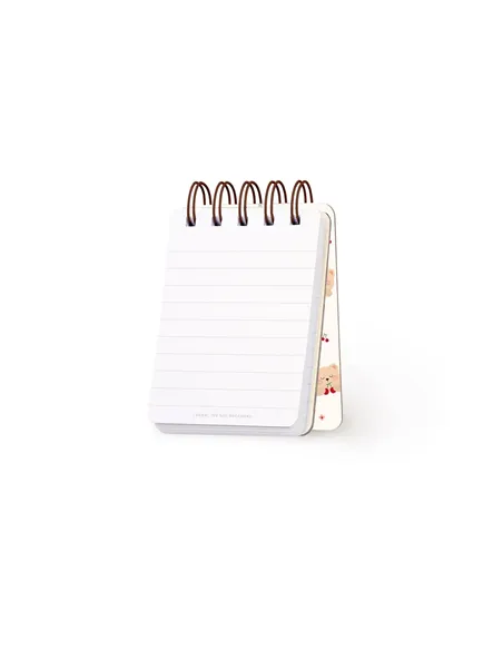 Cahier Ligné à Couverture Rigide Illustrée - Teddy Bear - Bloc-mémo - Avec Spirale - Legami