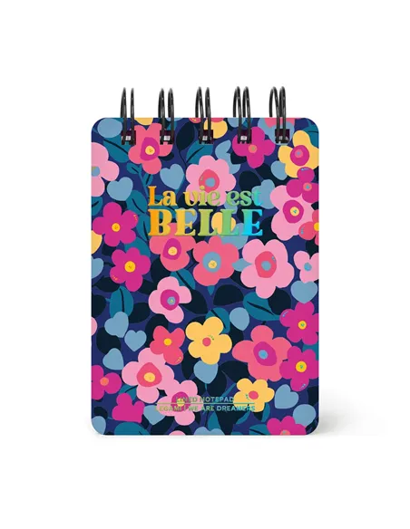 Cahier Ligné à Couverture Rigide Illustrée - Flowers - Bloc-mémo - Avec Spirale - Legami