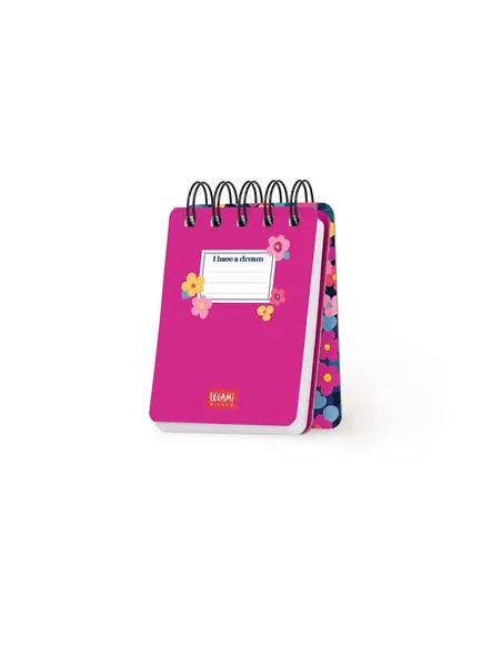 Cahier Ligné à Couverture Rigide Illustrée - Flowers - Bloc-mémo - Avec Spirale - Legami