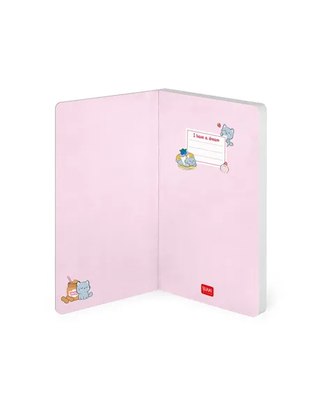 Cahier Ligné Photographique à Couverture Rigide Illustrée - Kitty - Legami
