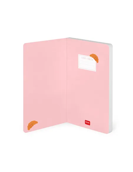 Cahier Ligné Photographique à Couverture Rigide Illustrée - Croissant - Legami