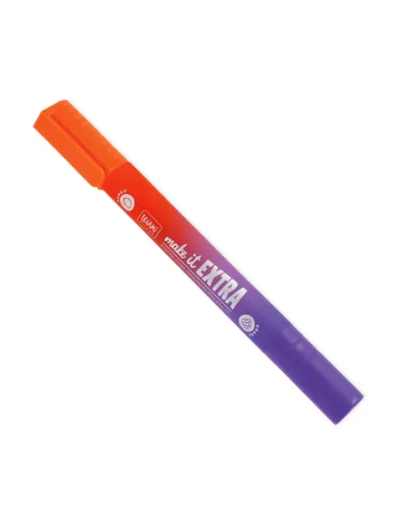 Surligneur Géant Parfumé à Double Pointe - Make It Extra orange et violet - Legami