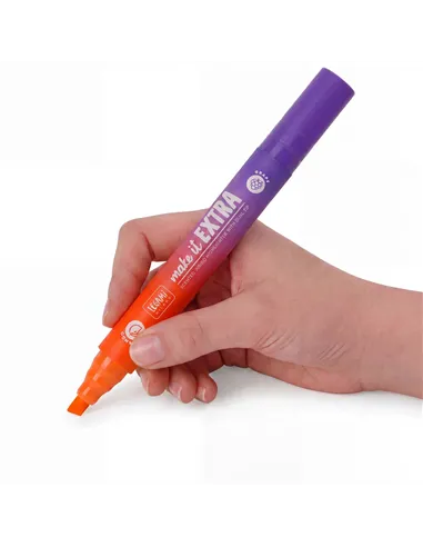 Surligneur Géant Parfumé à Double Pointe - Make It Extra orange et violet - Legami
