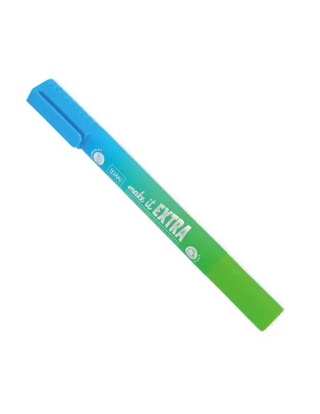 Surligneur Géant Parfumé à Double Pointe - Make It Extra bleu et vert - Legami