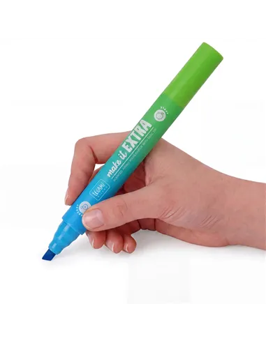 Surligneur Géant Parfumé à Double Pointe - Make It Extra bleu et vert - Legami