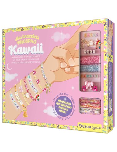 MA BOÎTE À BIJOUX - MES BRACELETS PHOSPHO KAWAII - Auzou