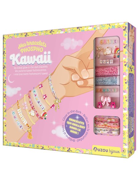 MA BOÎTE À BIJOUX - MES BRACELETS PHOSPHO KAWAII - Auzou