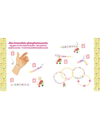 MA BOÎTE À BIJOUX - MES BRACELETS PHOSPHO KAWAII - Auzou