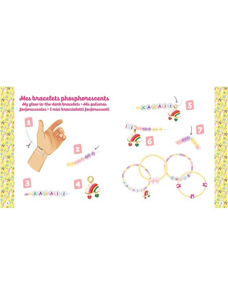 MA BOÎTE À BIJOUX - MES BRACELETS PHOSPHO KAWAII - Auzou