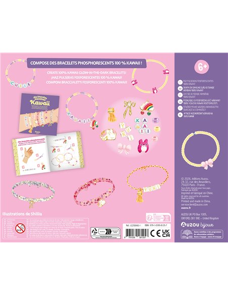 MA BOÎTE À BIJOUX - MES BRACELETS PHOSPHO KAWAII - Auzou
