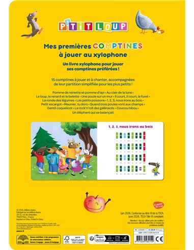 P'TIT LOUP - MES PREMIÈRES COMPTINES À JOUER AU XYLOPHONE - Auzou