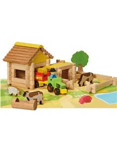 MA PREMIERE FERME AVEC TRACTEUR - 80 PIECES - Jeujura 2