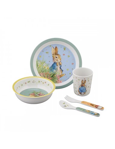 COFFRET CADEAU 5 PIÈCES PIERRE LAPIN VERT - Petit Jour