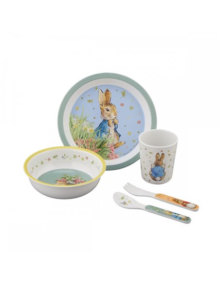 COFFRET CADEAU 5 PIÈCES PIERRE LAPIN VERT - Petit Jour