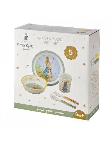 COFFRET CADEAU 5 PIÈCES PIERRE LAPIN VERT - Petit Jour