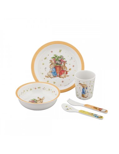 COFFRET CADEAU 5 PIÈCES PIERRE LAPIN ABRICOT - Petit Jour