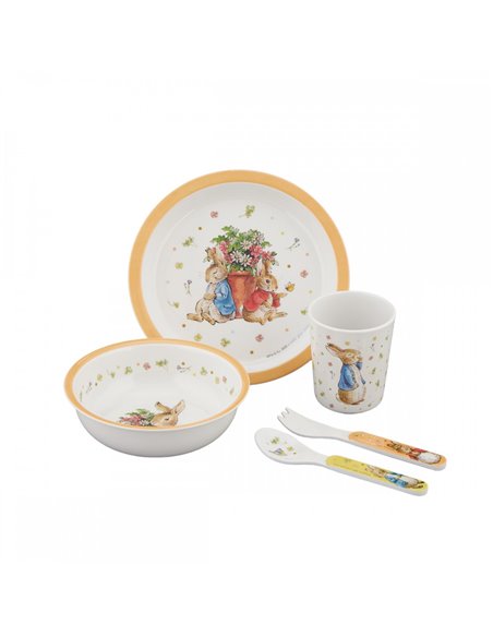 COFFRET CADEAU 5 PIÈCES PIERRE LAPIN ABRICOT - Petit Jour