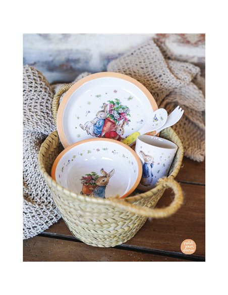 COFFRET CADEAU 5 PIÈCES PIERRE LAPIN ABRICOT - Petit Jour