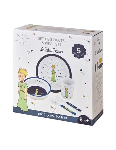 COFFRET CADEAU 5 PIÈCES LE PETIT PRINCE bleu - Petit Jour