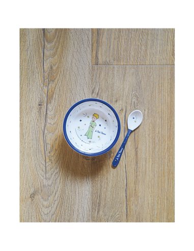 BOL VENTOUSE AVEC CUILLÈRE LE PETIT PRINCE bleu - Petit Jour