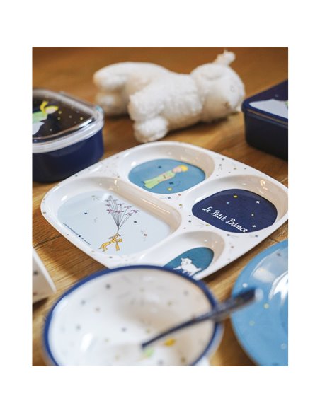 BOL VENTOUSE AVEC CUILLÈRE LE PETIT PRINCE bleu - Petit Jour
