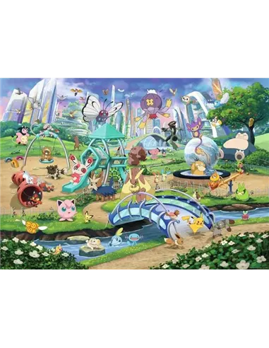 Puzzles Adultes 1000 pièces - Pokémon - Évoli dans le parc