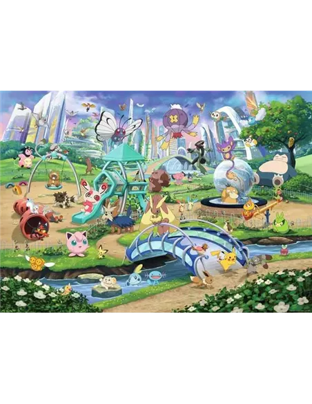 Puzzles Adultes 1000 pièces - Pokémon - Évoli dans le parc