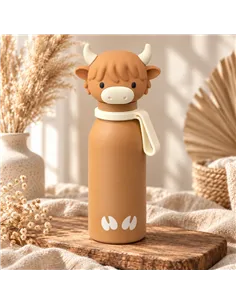 Gourde isotherme inox 400ml - vache Highlander 2