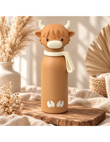 Gourde isotherme inox 400ml - vache Highlander
