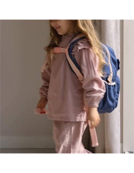 Sac à dos enfant noeud bleu denim
