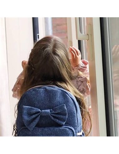 Sac à dos enfant noeud bleu denim