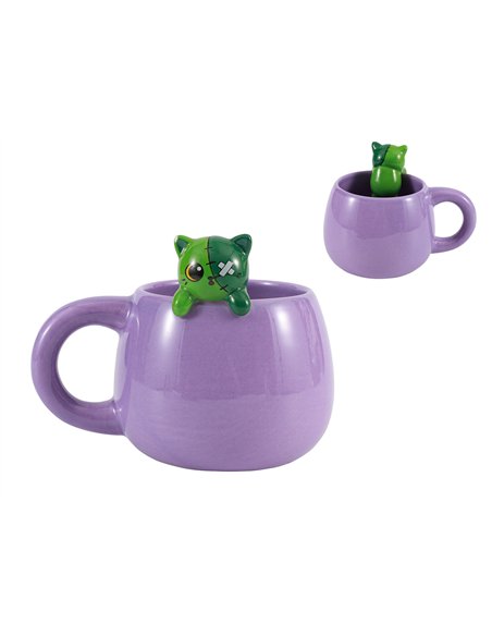 Tasse en Céramique avec breloque KITTENSTEIN édition halloween - Itotal