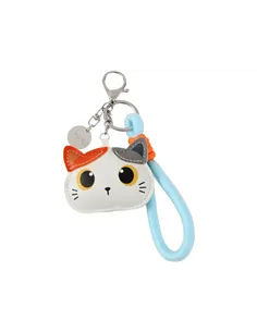 Porte-clés chat blanc et orange - itotal