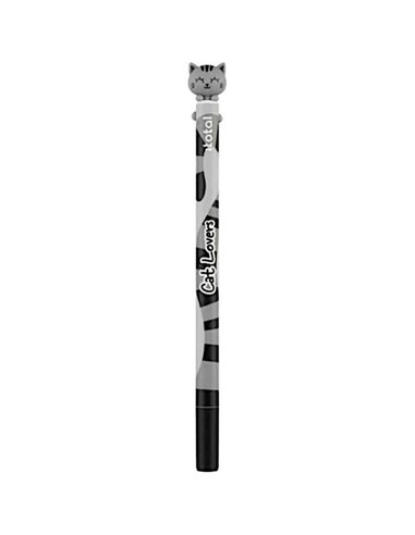 Stylo effaçable Climby chat gris - Itotal