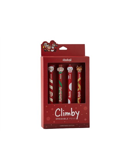 Stylos effaçables assortis Climby XMAS - édition noël - Itotal