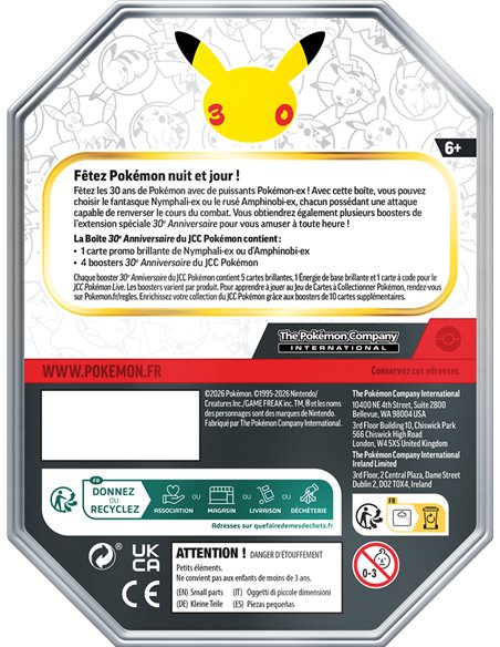Pokémon 30 ANS : Pokébox Amphinobi-ex ou Nymphali-ex