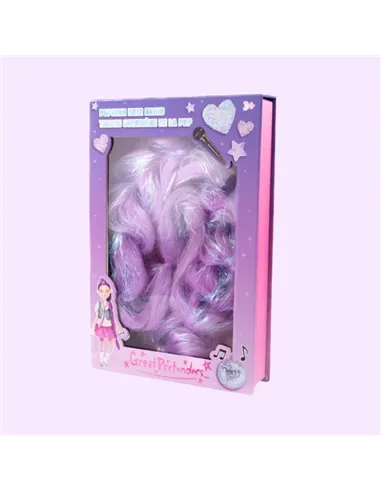 Tresse de star, violet (fixation avec clips) - great pretenders