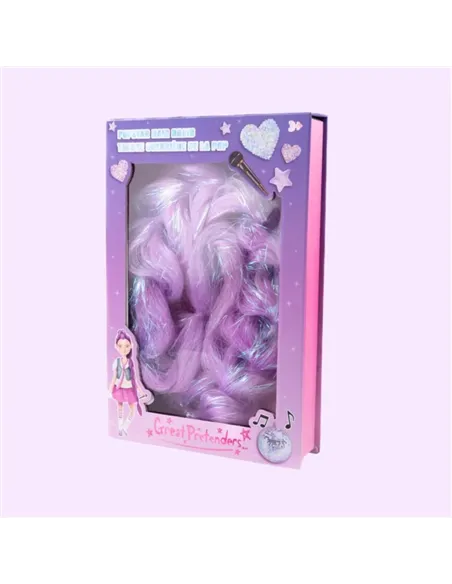 Tresse de star, violet (fixation avec clips) - great pretenders