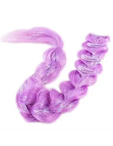 Tresse de star, violet (fixation avec clips) - great pretenders