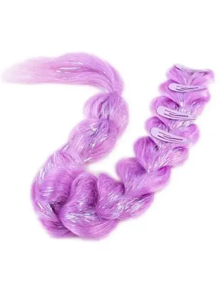 Tresse de star, violet (fixation avec clips) - great pretenders