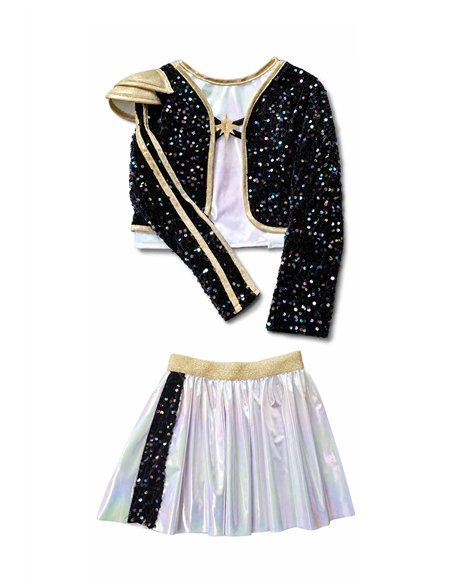 Set de star "Rockstar Warrior", jaquette avec haut attaché et jupe - great pretenders