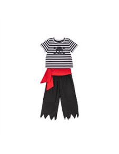 Pirate flibustier, T-shirt et pantalon avec foulard - great pretenders
