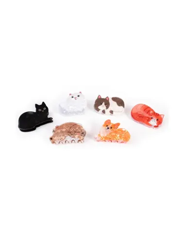 Pince à cheveux, chats et chiens, 6 styles assortis - great pretenders